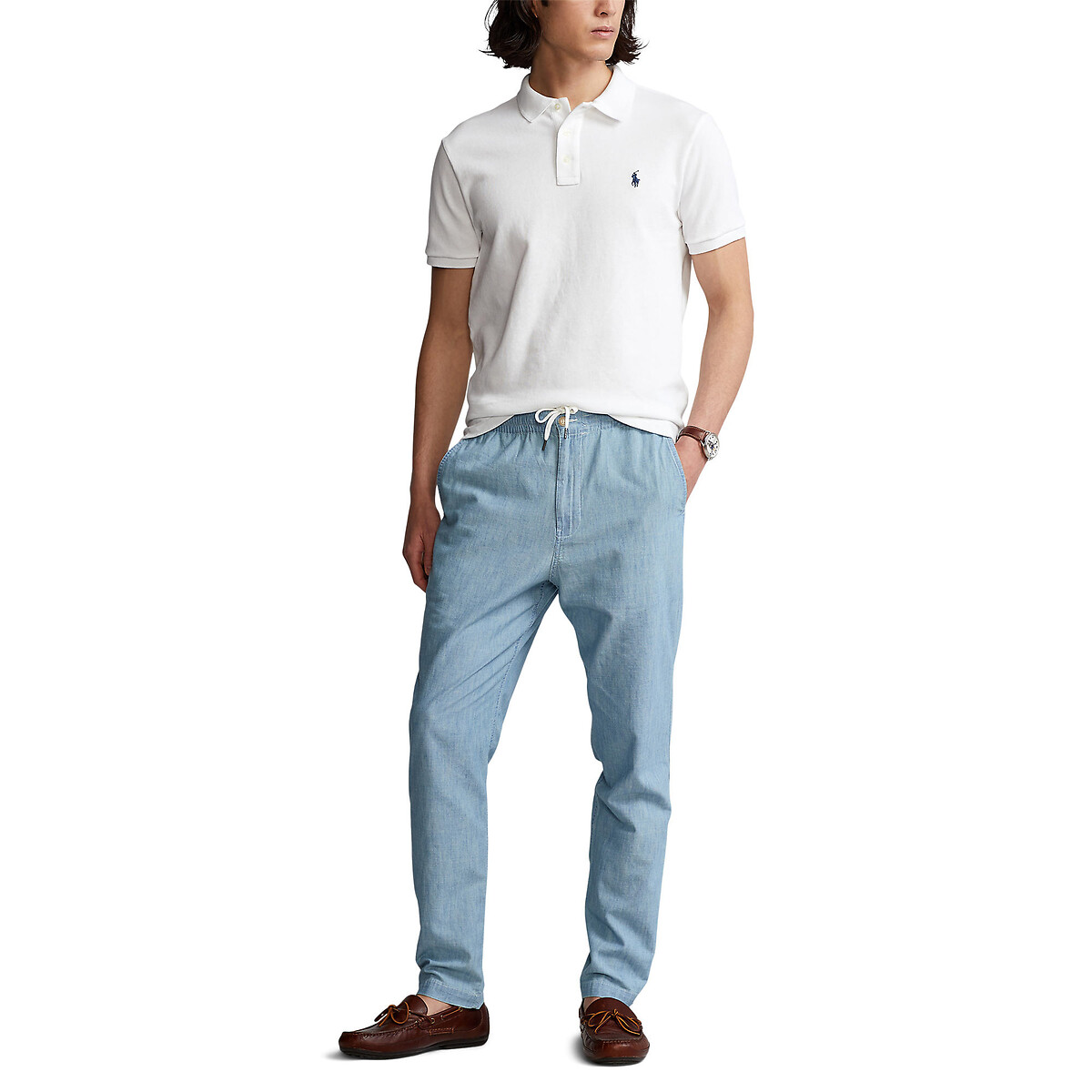Рубашка-поло прямого покроя из махровой ткани Spa Terry  XL белый LaRedoute, размер XL - фото 2