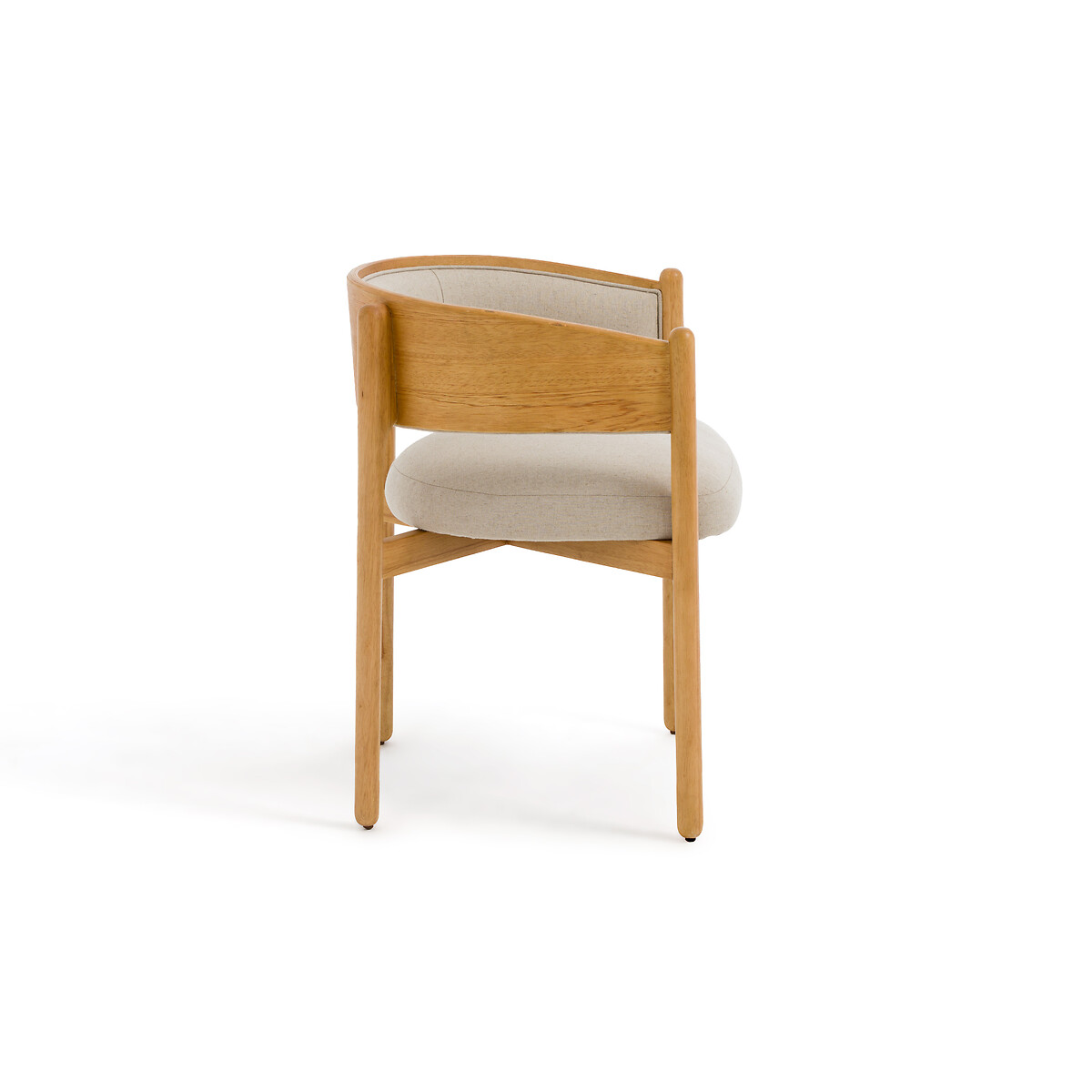 Кресло Для столовой из гевеи и хлопкальна Natesse единый размер бежевый LaRedoute - фото 3