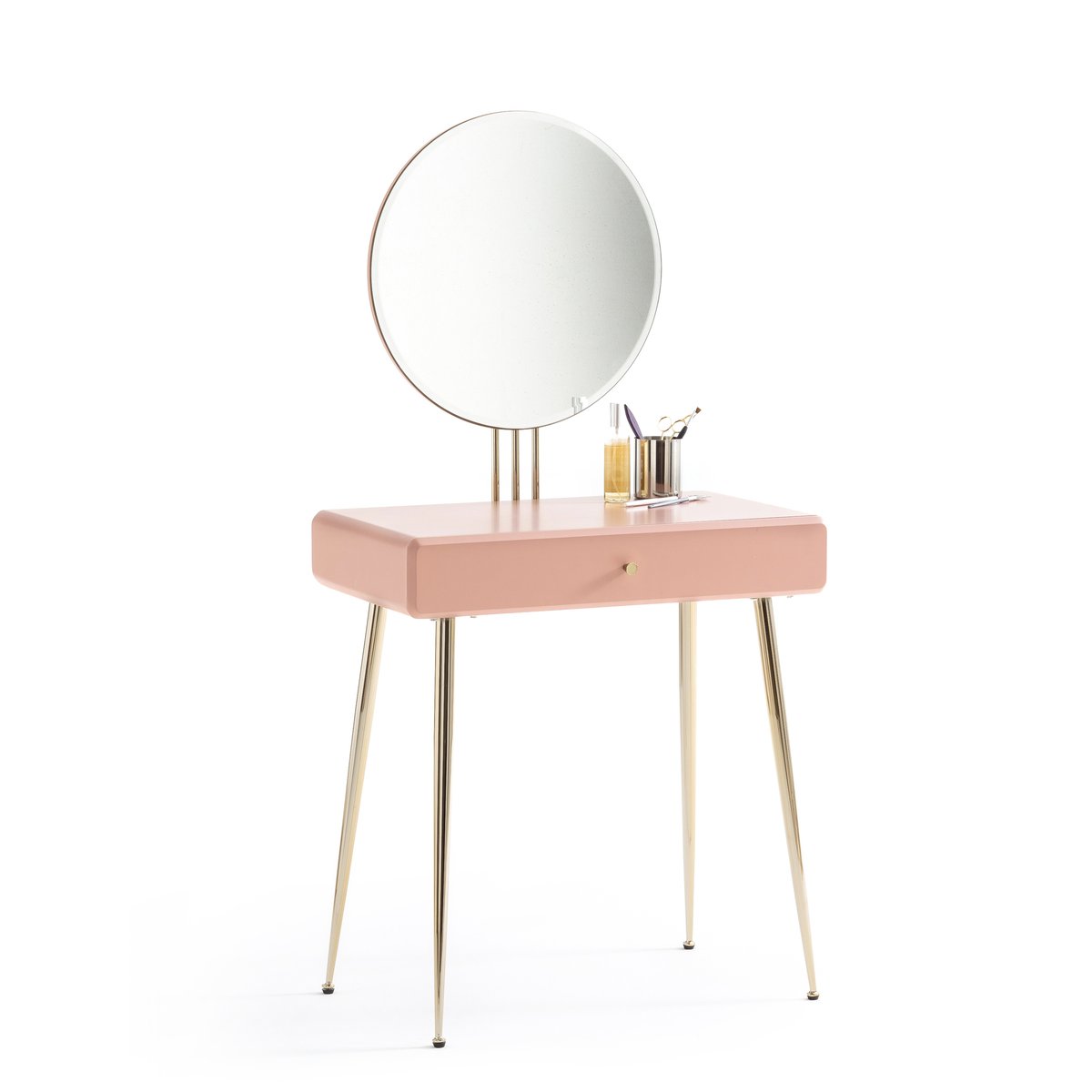 Туалетный LaRedoute Туалетный Столик с круглым зеркалом Topim единый размер розовый