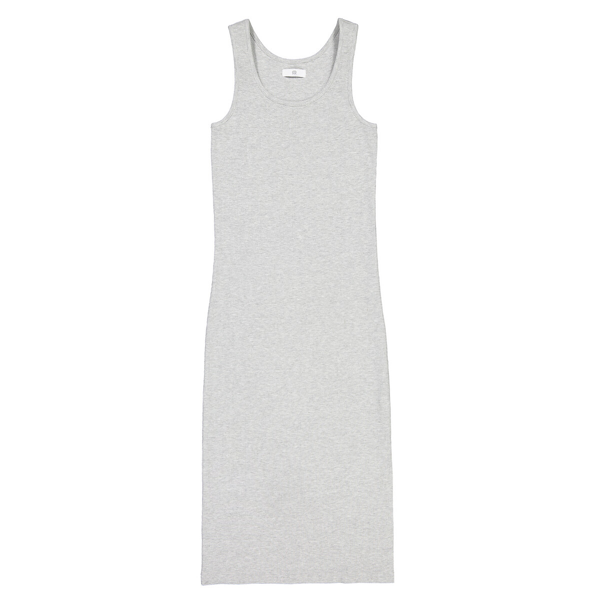 Платье LaRedoute Длинное без рукавов в рубчик 10-18 лет 14 лет - 156 см серый, размер 14 лет - 156 см - фото 3