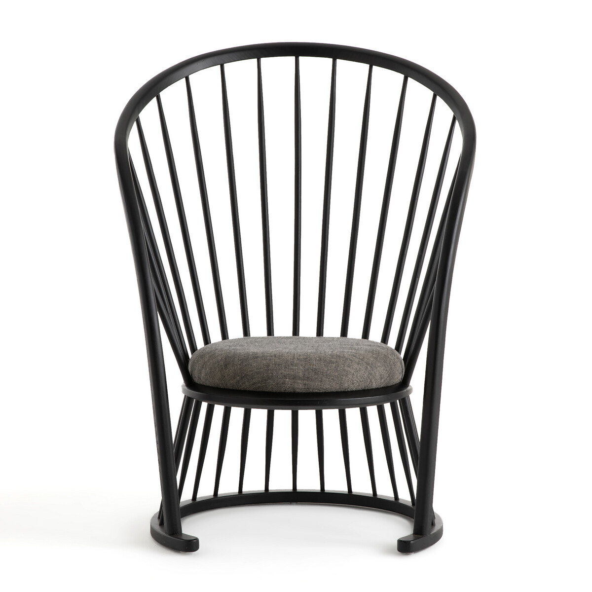 Кресло La Redoute Raggi высокое черное дизайн Э Галлина единый размер черный - фото 2