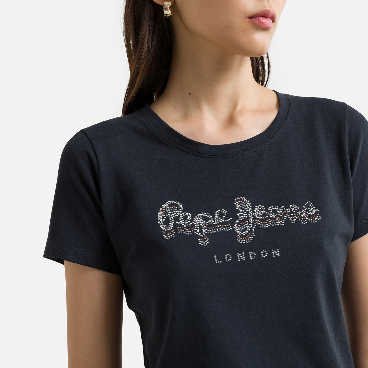 Футболка PEPE JEANS С логотипом спереди S черный, размер S - фото 3