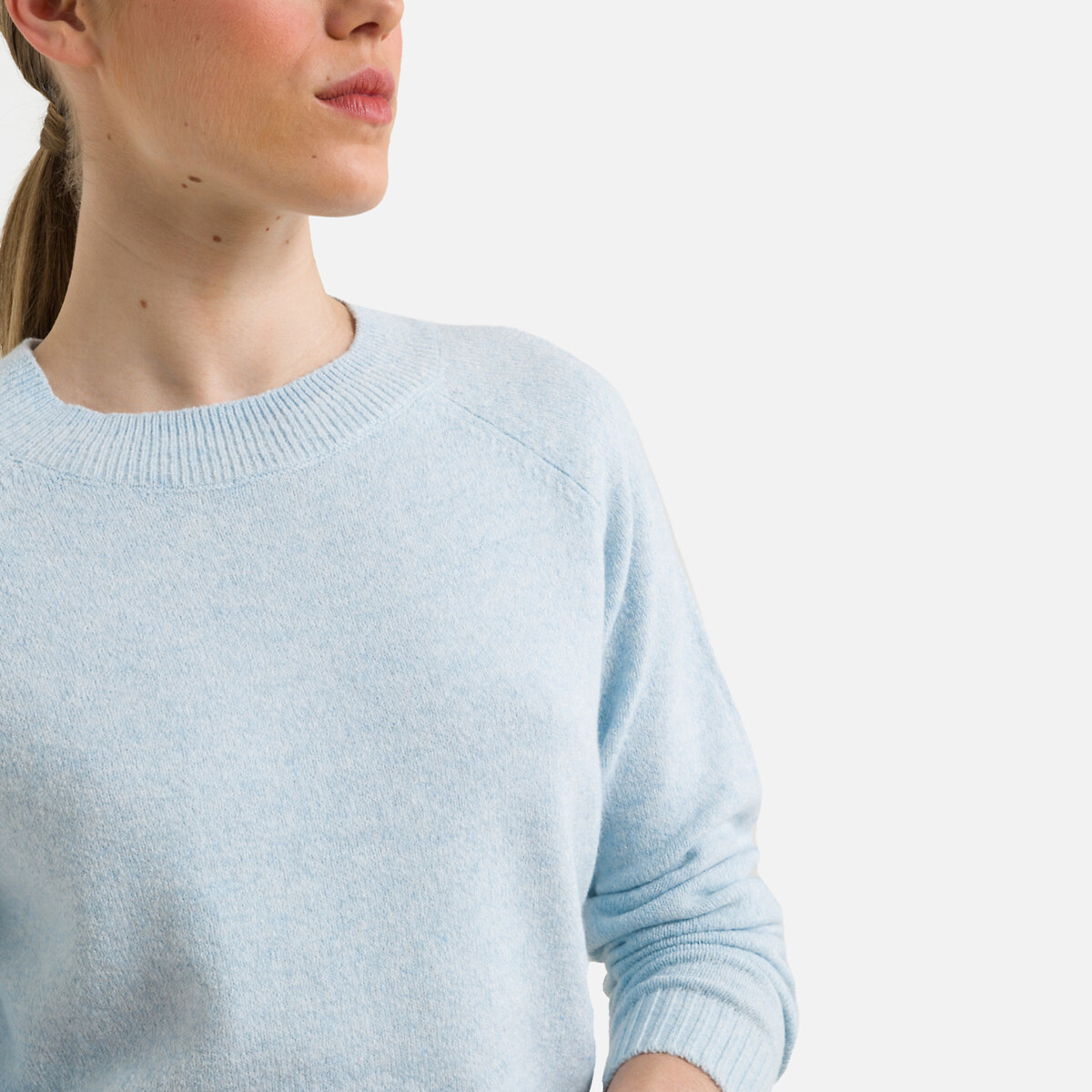 Пуловер Из пышного трикотажа XS синий LaRedoute, размер XS - фото 3