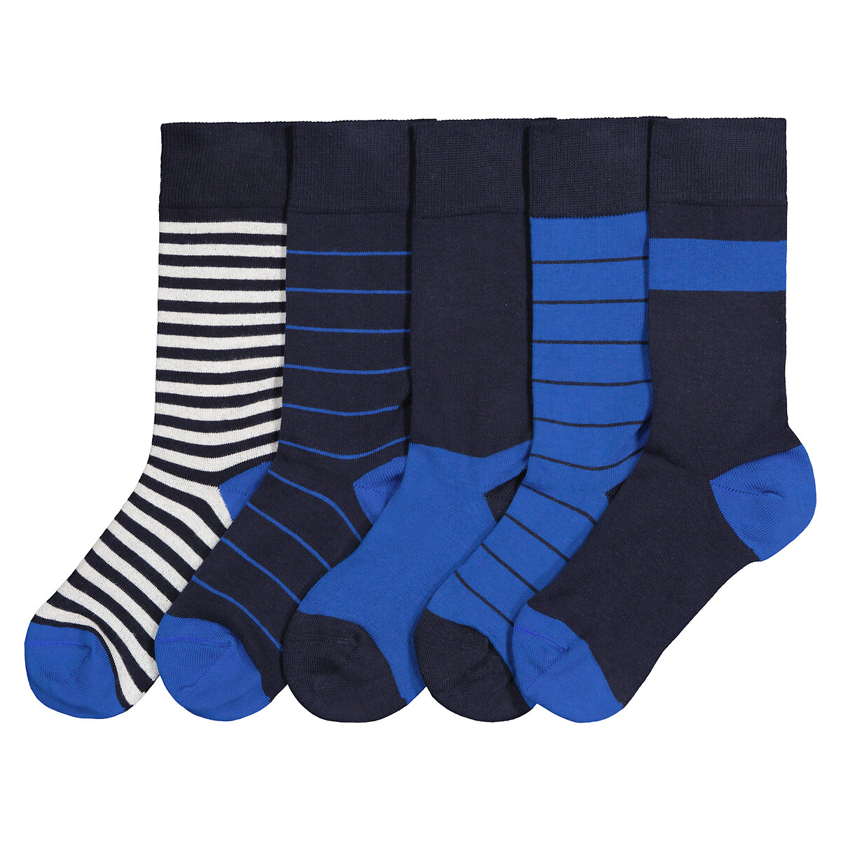 Комплект из пяти пар носков С разными принтами 46/48 синий