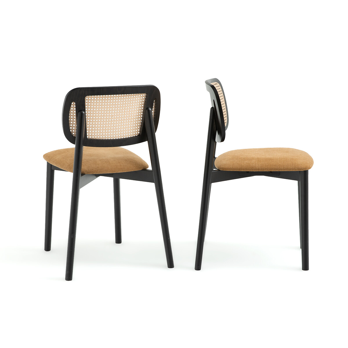 Комплект из 2 стульев из Бука и плетения Rivio единый размер желтый LaRedoute - фото 2