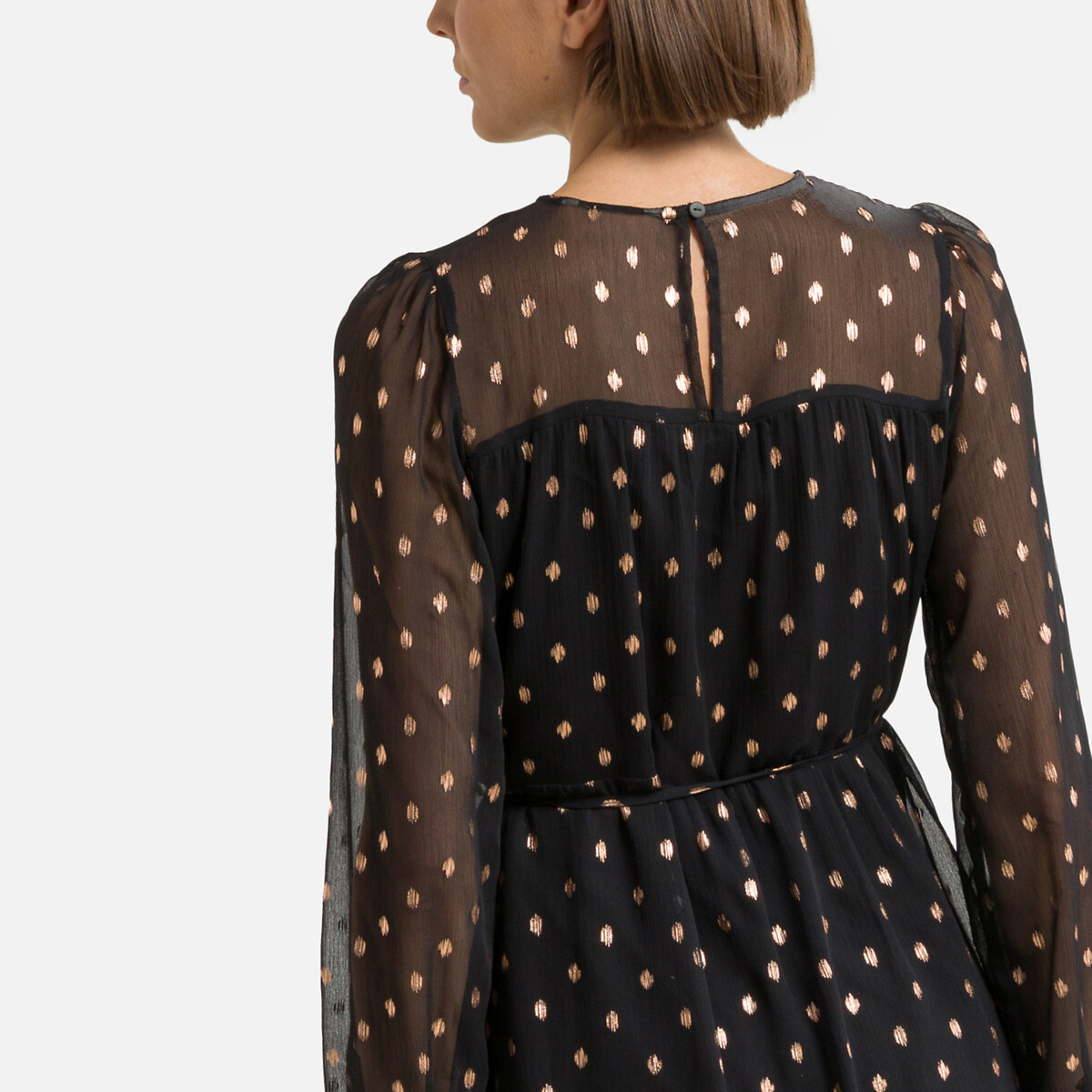 Платье Короткое с принтом фольга XS черный LaRedoute, размер XS - фото 3