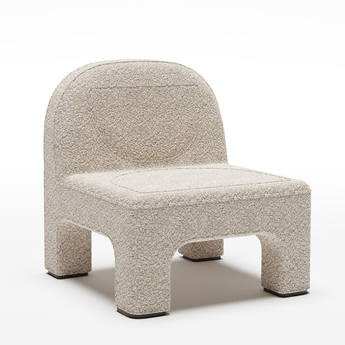 Кресло Terry в ткани под овечью шерсть белое  единый размер белый LaRedoute