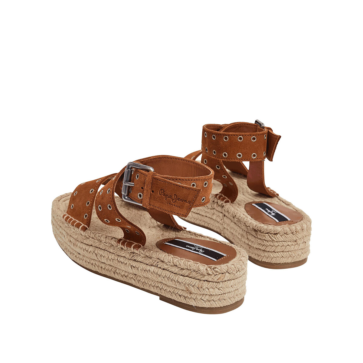 

Босоножки LaRedoute, Каштановый, Босоножки на танкетке Tracy Antique 38 каштановый