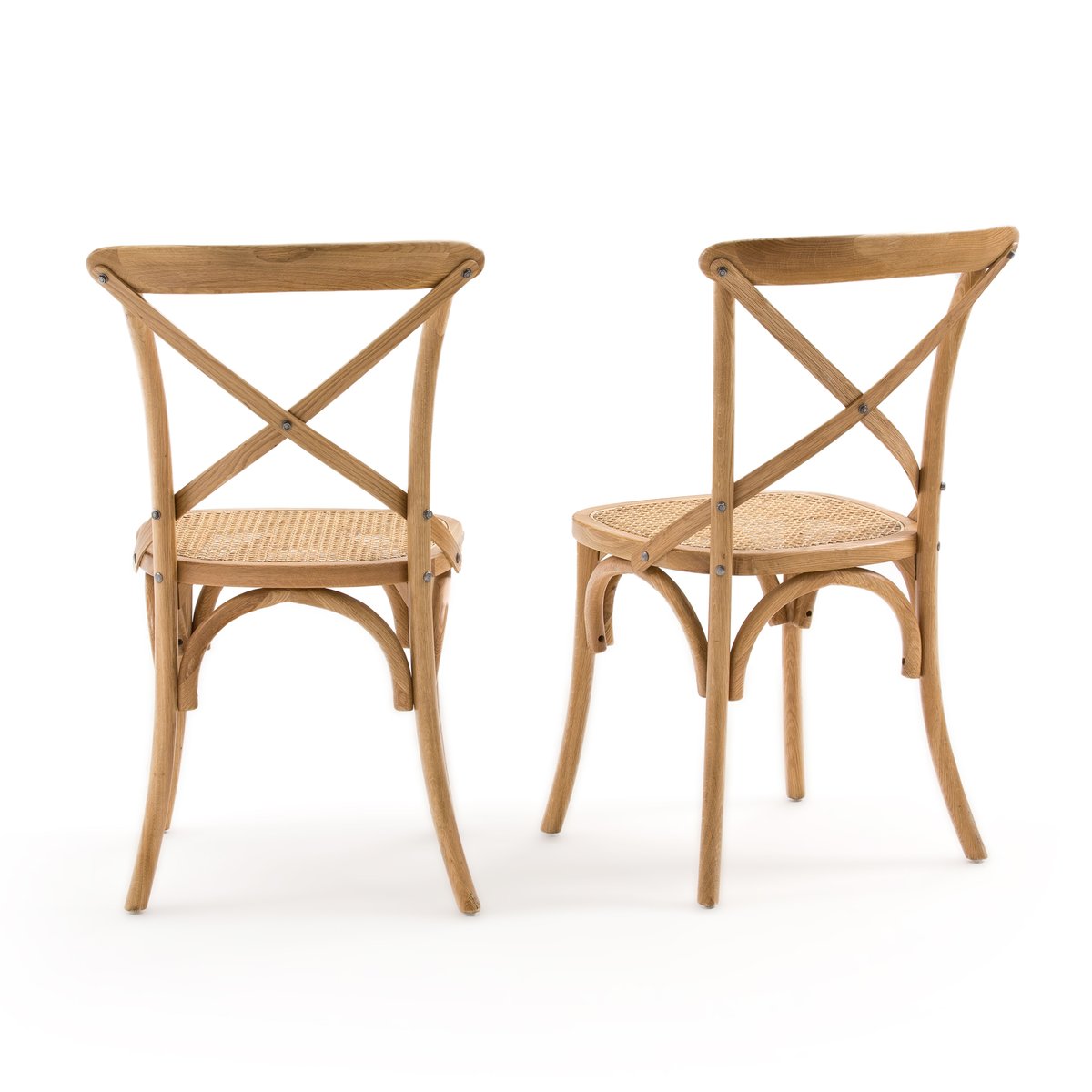 Комплект из  стульев из La Redoute Дуба и плетения Cedak единый размер каштановый - фото 2