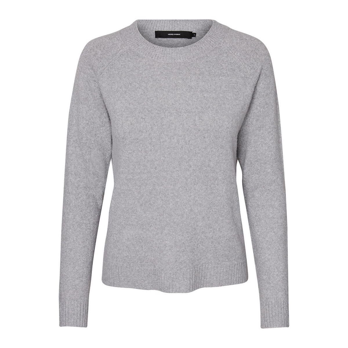 Пуловер La Redoute С круглым вырезом тонкий трикотаж XS серый, размер XS - фото 4