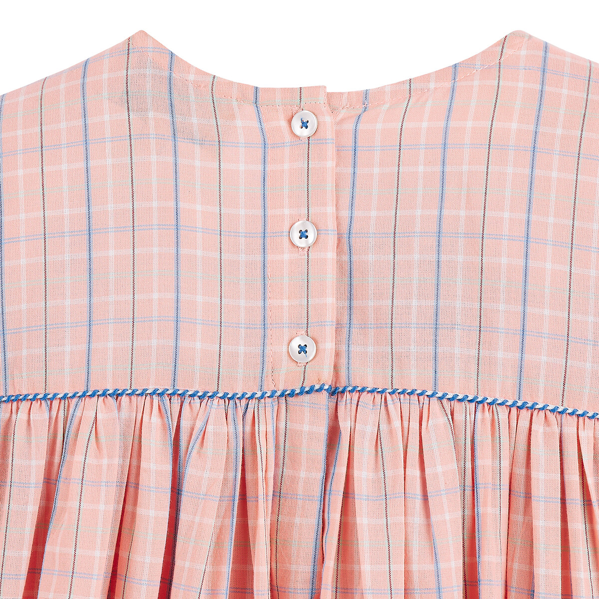 Платье в клетку с воротником-стойкой Claudine  4 года - 102 см розовый LaRedoute, размер 4 года - 102 см - фото 4
