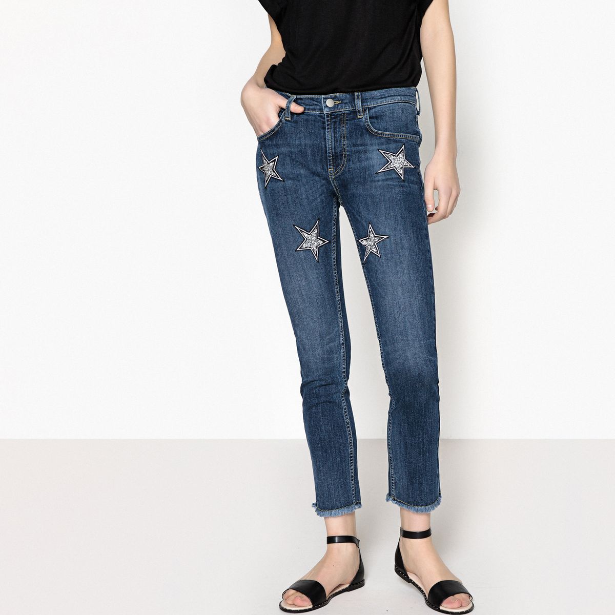 Jeans patchs étoiles