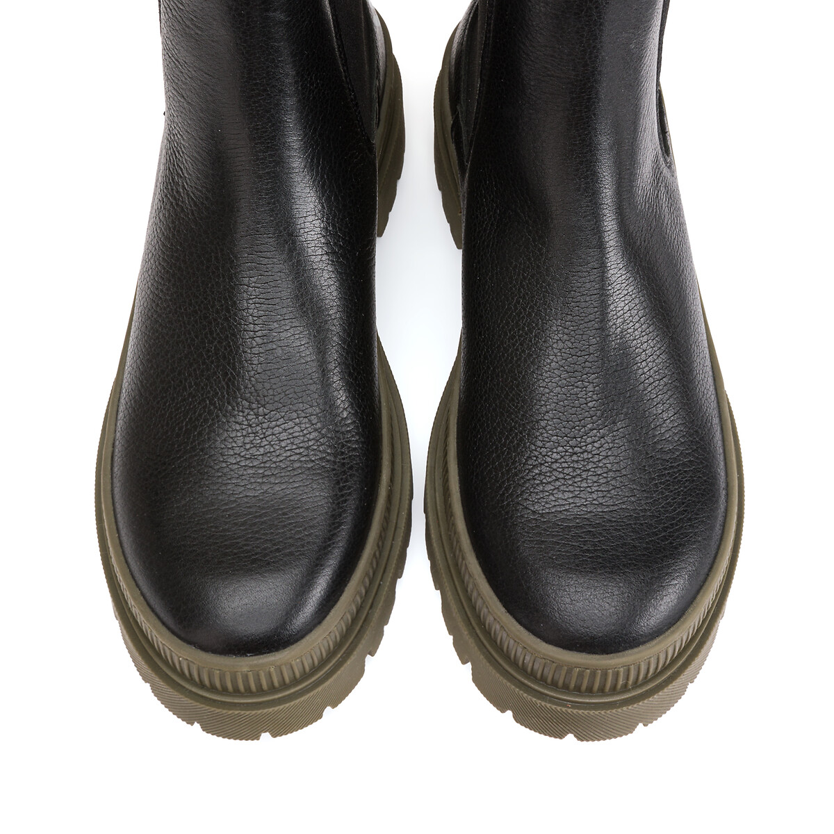 Ботинки Кожаные 36 черный LaRedoute, размер 36 - фото 3