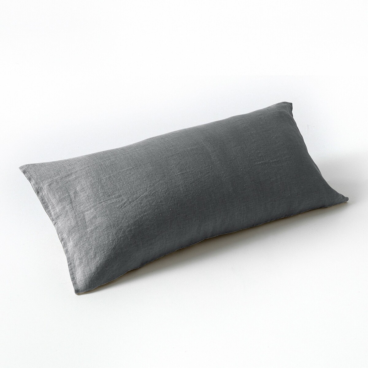 Наволочка на подушку-валик из 100 льна Elina 90 см серый наволочка однотонная на подушку или валик из стираного льна 50 x 70 см зеленый
