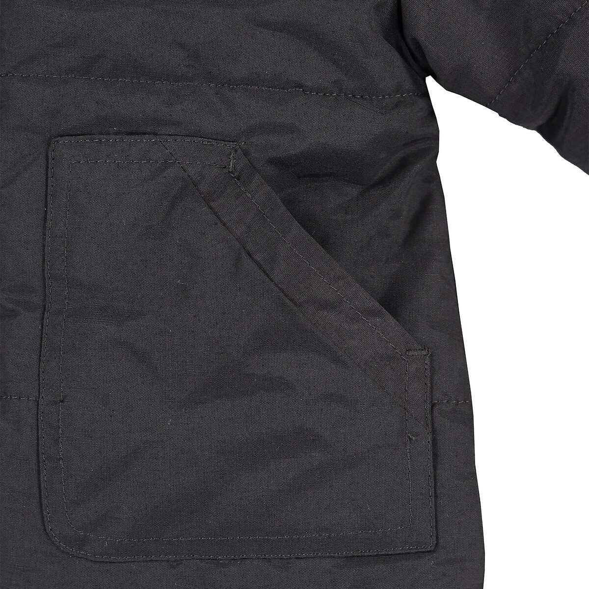 Куртка La Redoute С капюшоном утепленная  мес 3 мес. - 60 см серый, размер 3 мес. - 60 см - фото 4