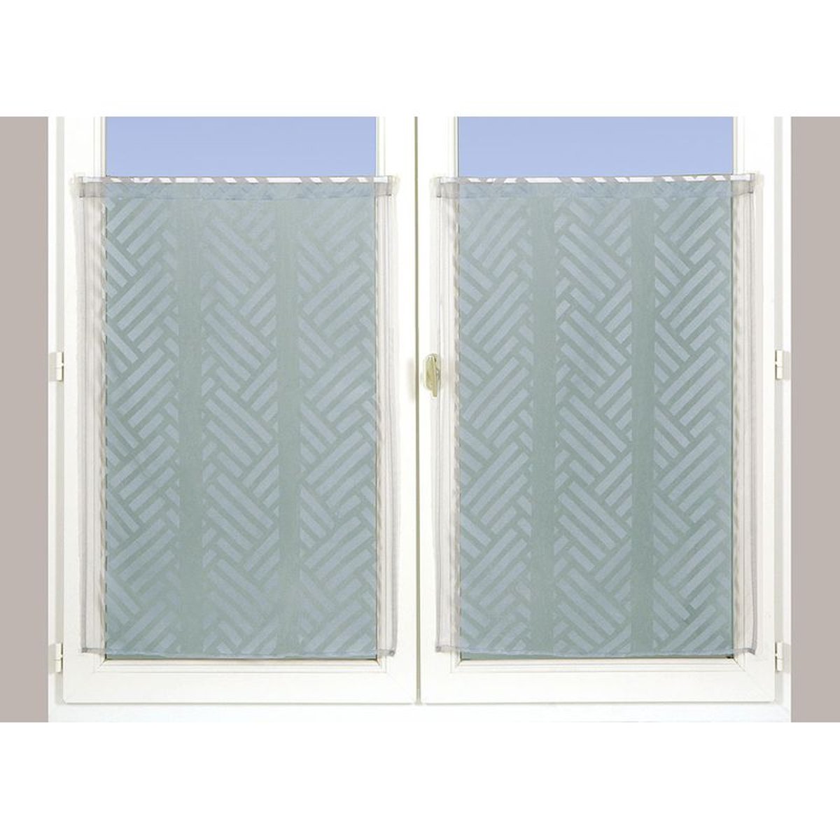 Paire de Vitrages en Organza Flocké