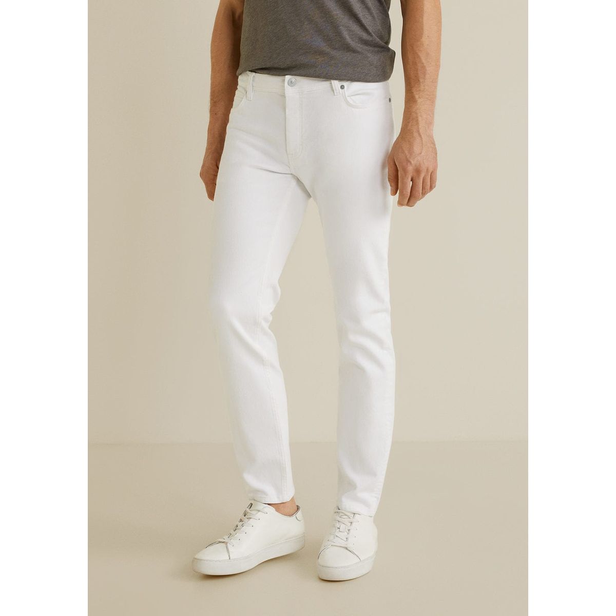Jean Jan slim-fit blanc