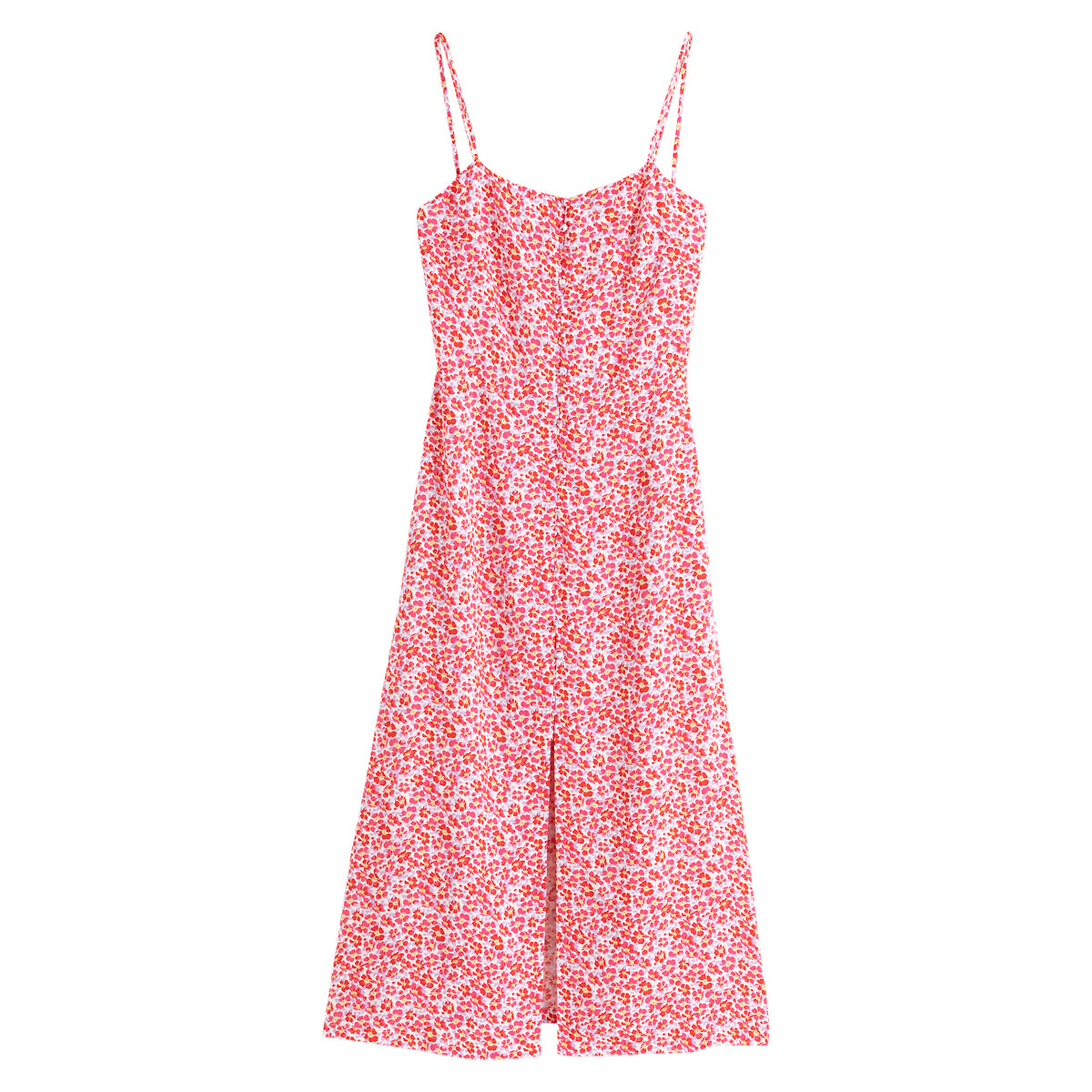 Платье LaRedoute Длинное прямое  с цветочным принтом 40 (FR) - 46 (RUS) розовый, размер 40 (FR) - 46 (RUS) Длинное прямое  с цветочным принтом 40 (FR) - 46 (RUS) розовый - фото 5