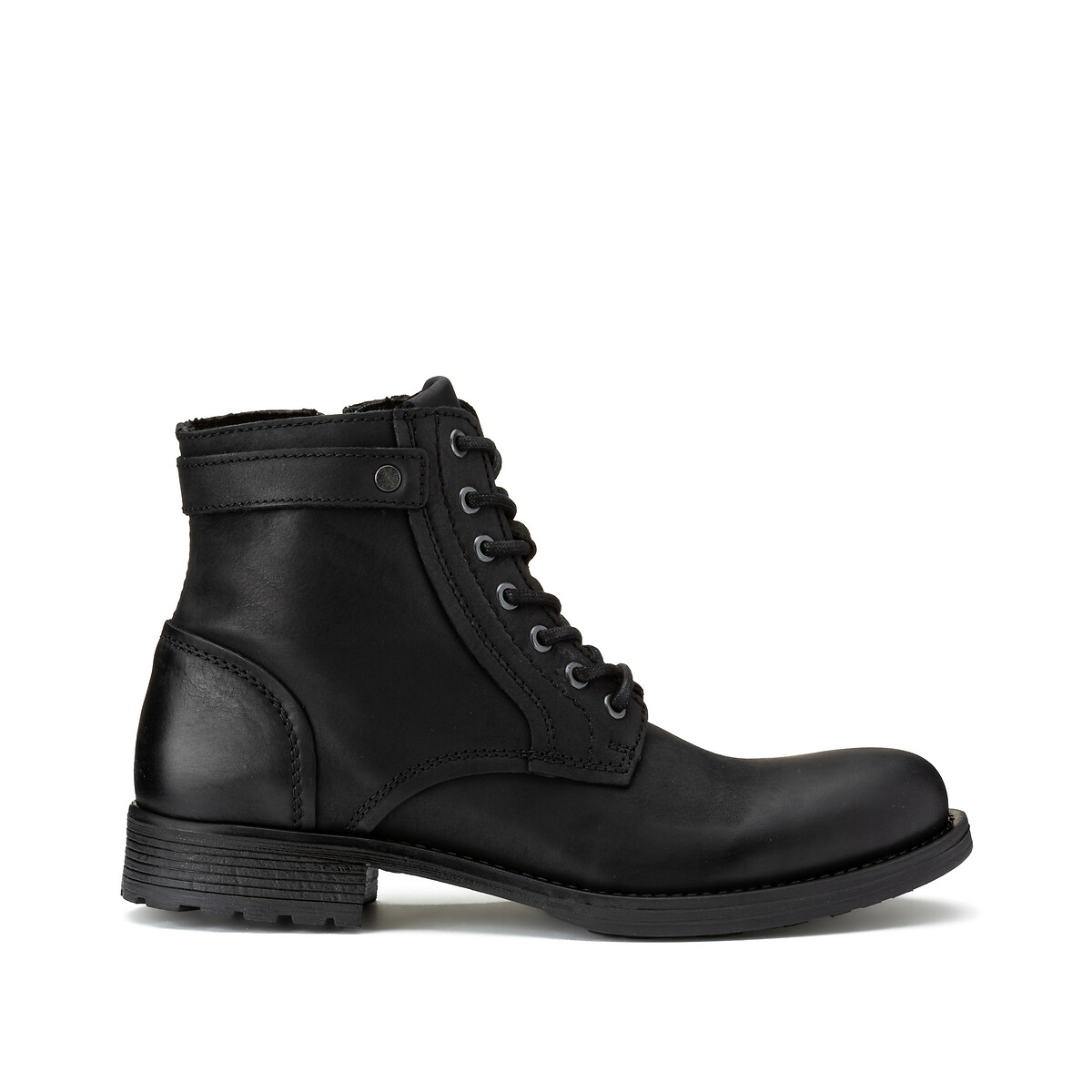 Ботинки LaRedoute Кожаные Angus 40 черный, размер 40 - фото 1
