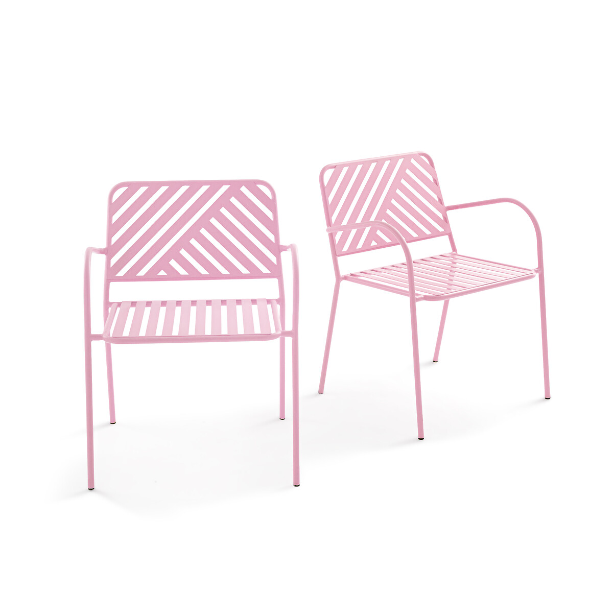 Комплект из двух садовых кресел Из металла Hello Blogzine единый размер розовый