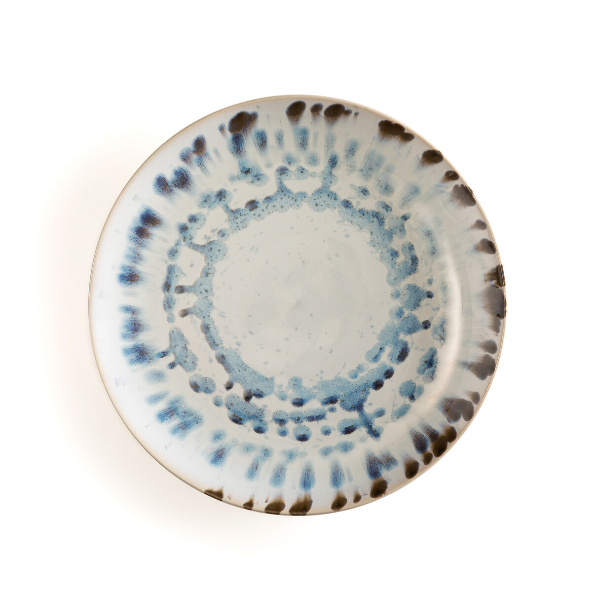 Комплект из 4 плоских тарелок Из керамики Amadora единый размер синий
