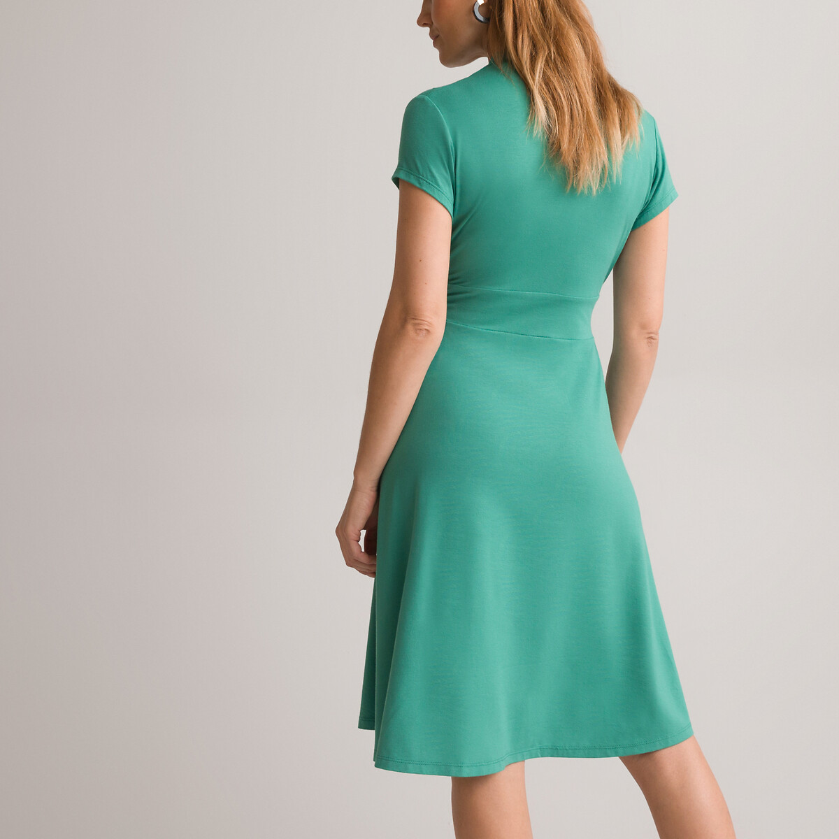 Платье Расклешенное 60 зеленый LaRedoute, размер 60 - фото 4