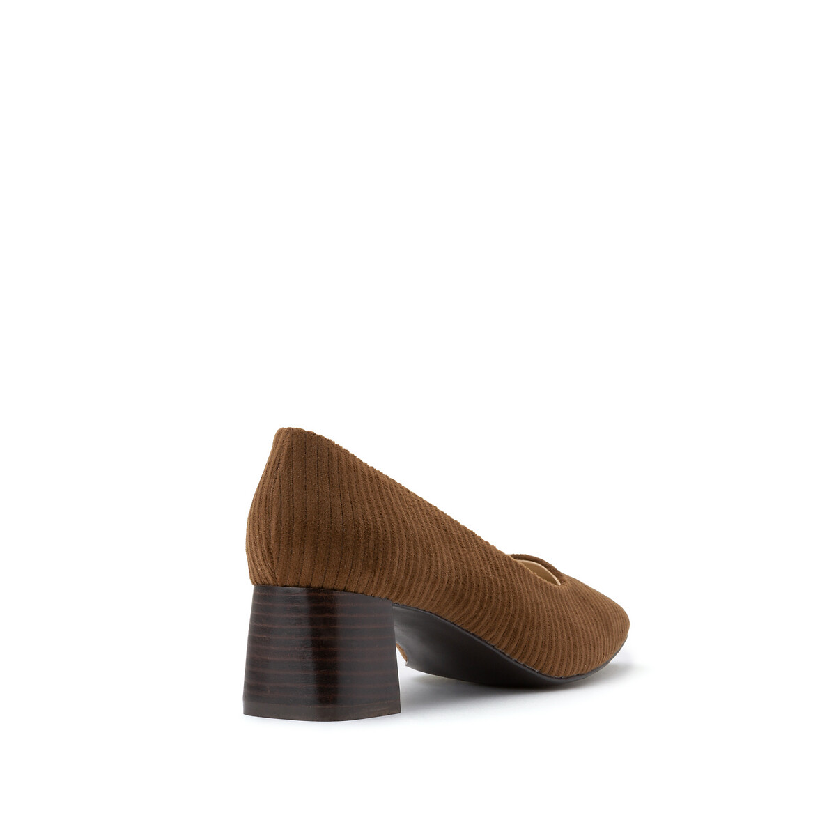 Туфли La Redoute Из велюра на широком каблуке 36 каштановый, размер 36 - фото 3
