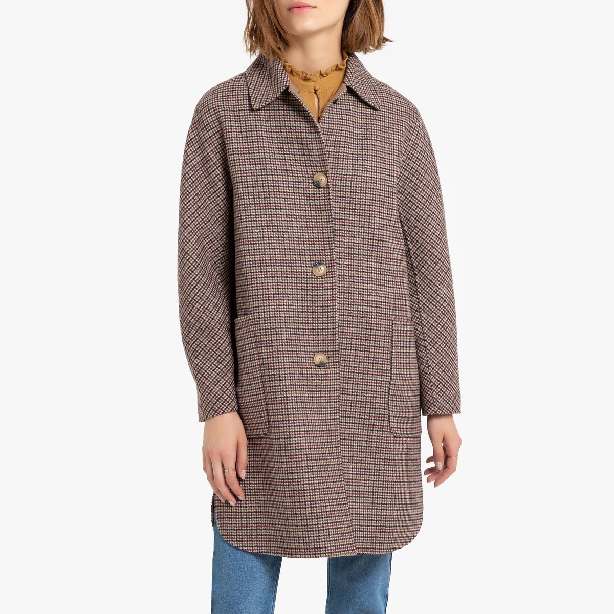 

Пальто La Redoute, Бежевый, Оверсайз из смесовой шерсти MERIDOT 2(M) бежевый