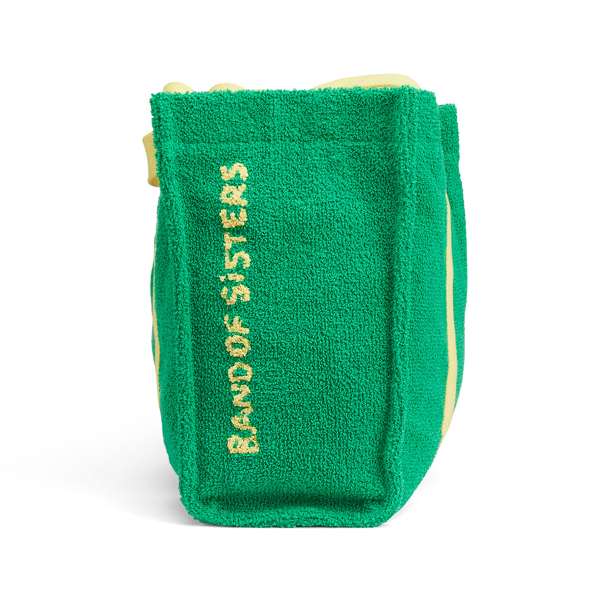 Сумка-шоппер из махровой ткани  единый размер зеленый LaRedoute - фото 4