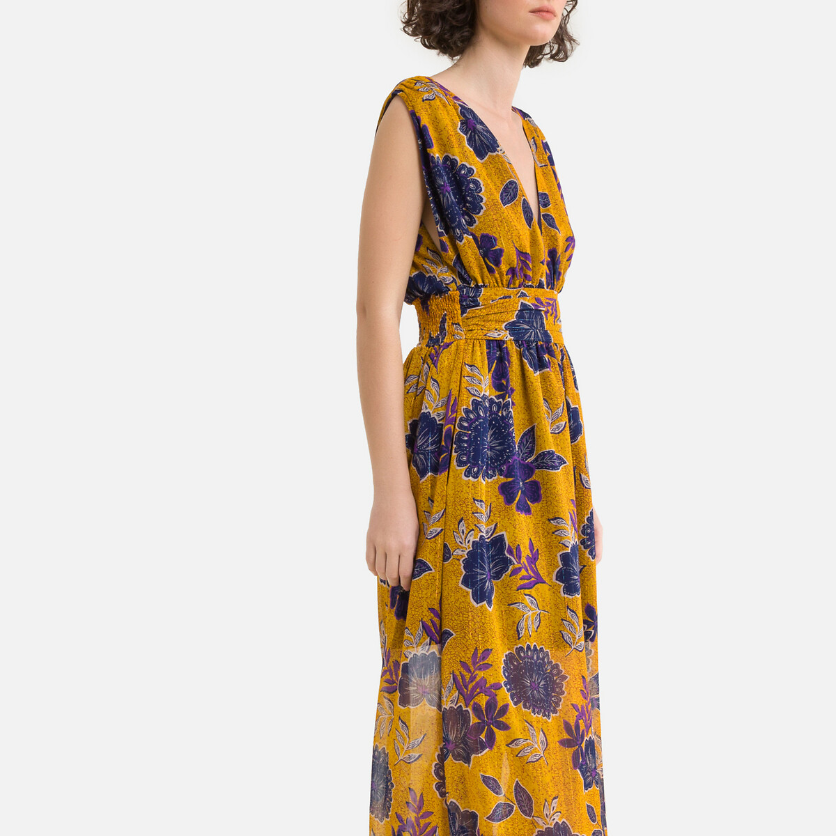 Платье LaRedoute Длинное с цветочным рисунком 42 желтый, размер 42 - фото 3