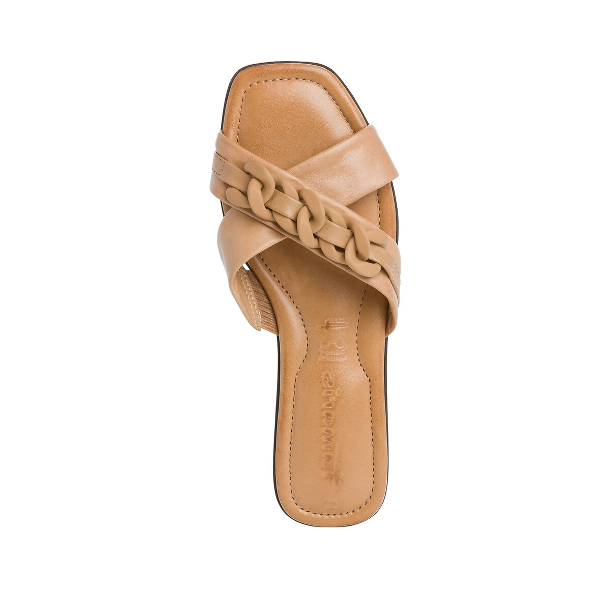 Туфли TAMARIS Кожаные без задника на низком каблуке 36 каштановый, размер 36 - фото 5