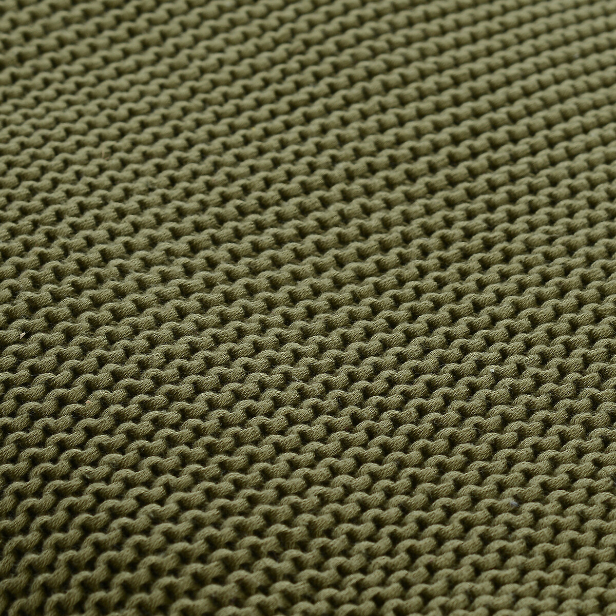 Плед Из хлопка жемчужной вязки Essential 130 x 180 см зеленый LaRedoute, размер 130 x 180 см - фото 5