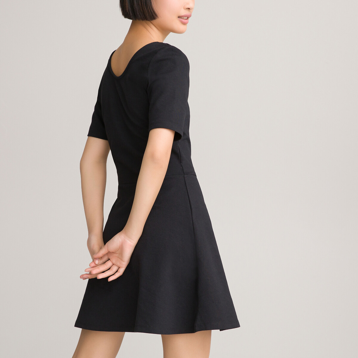 Платье LaRedoute С короткими рукавами 10-18 лет 14 лет - 156 см черный, размер 14 лет - 156 см - фото 2