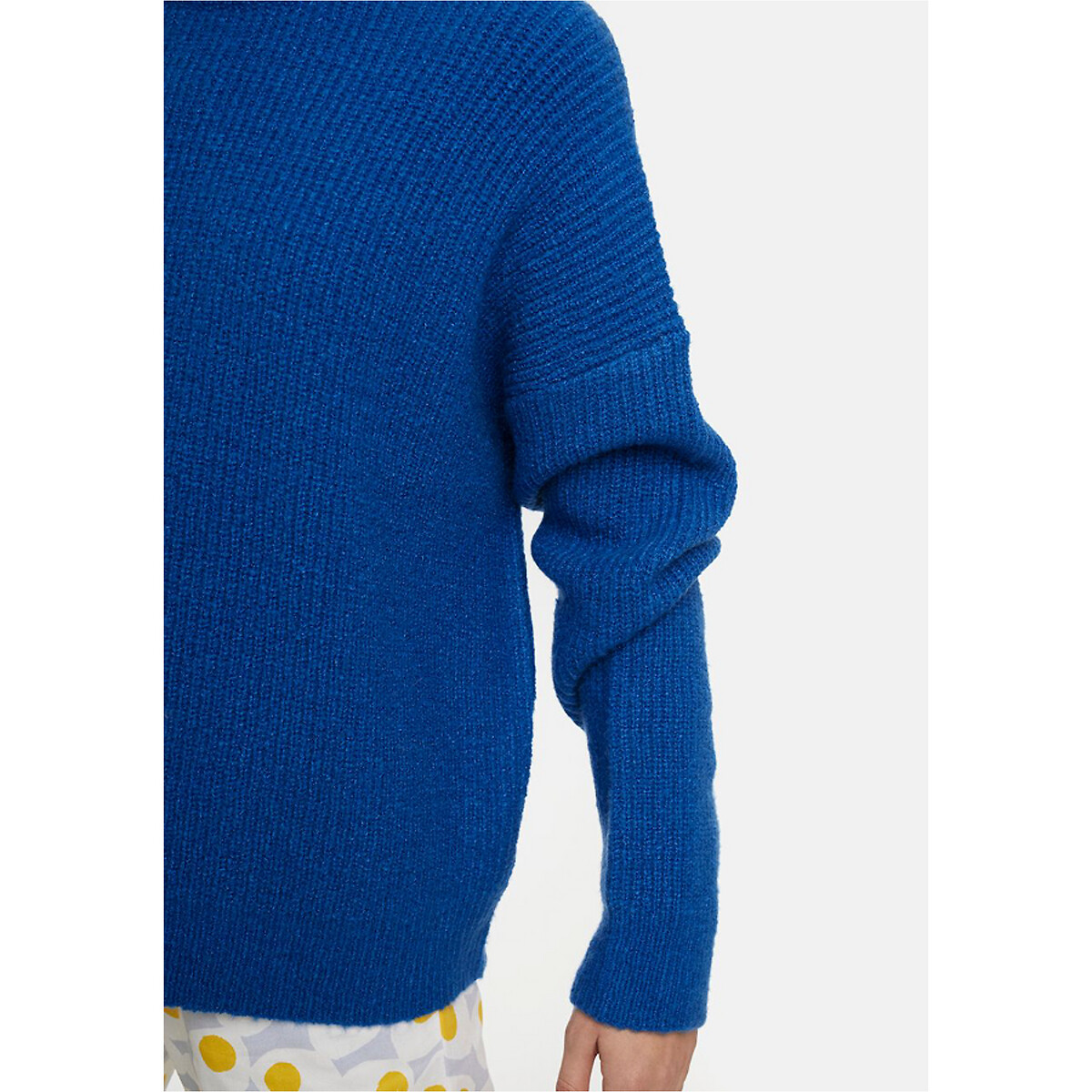 Пуловер La Redoute С круглым вырезом широкого покроя M синий, размер M - фото 5