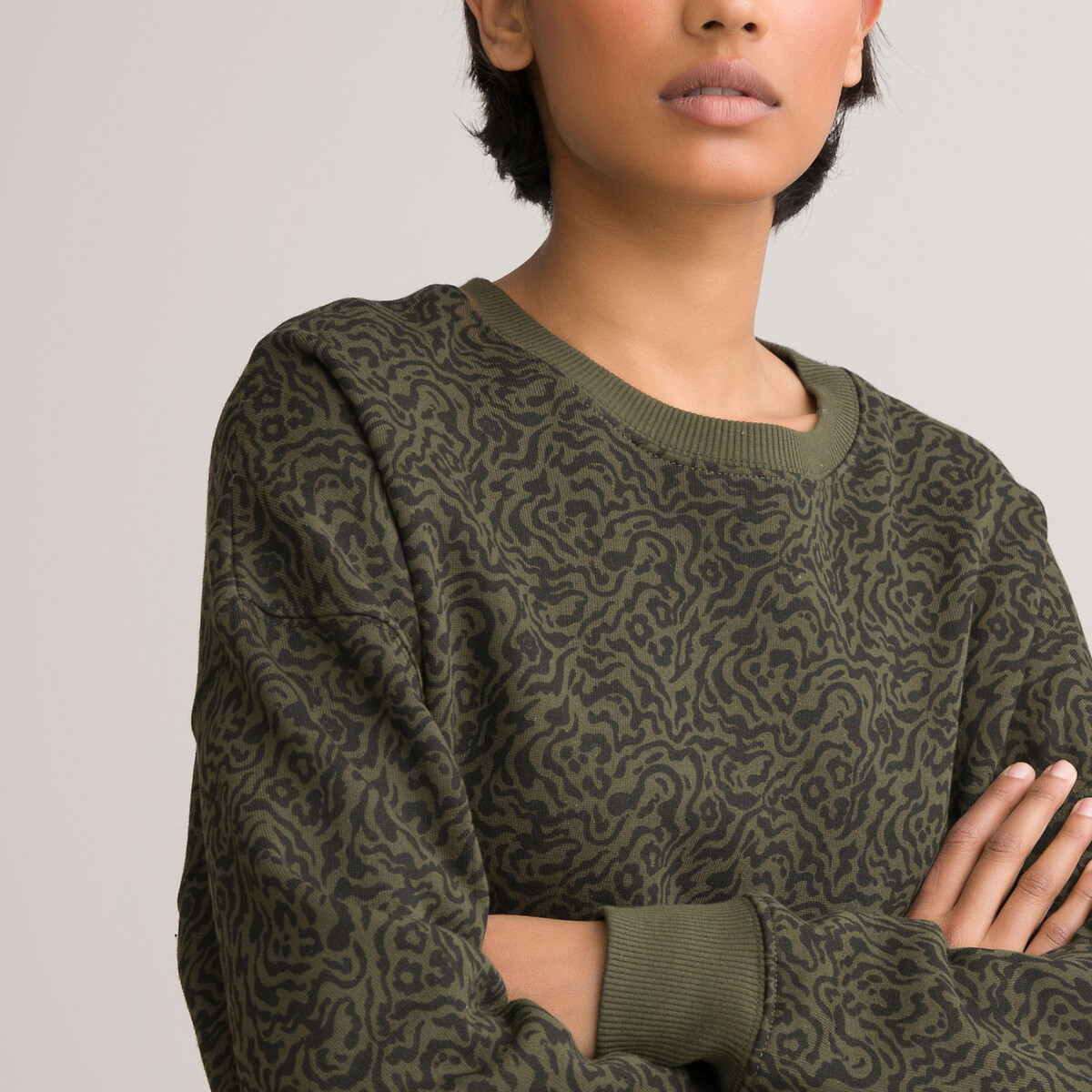 

Свитшот LA REDOUTE COLLECTIONS, Зеленый, Свитшот С принтом круглым вырезом и длинными рукавами с принтом L зеленый