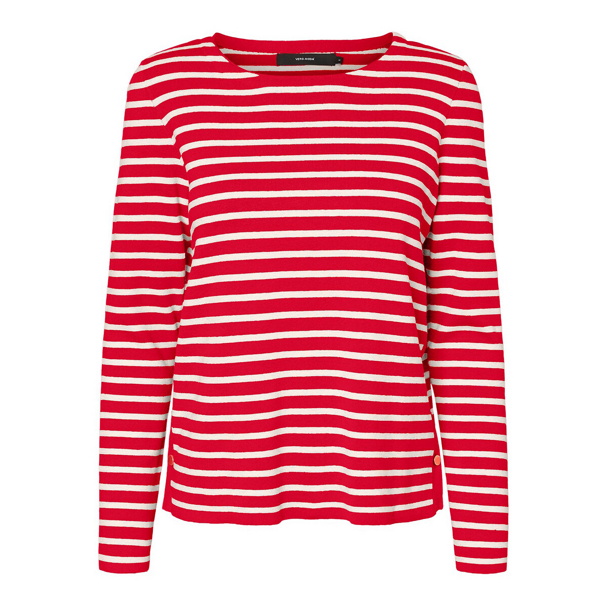 Пуловер La Redoute Из тонкого трикотажа в полоску XS красный, размер XS - фото 5