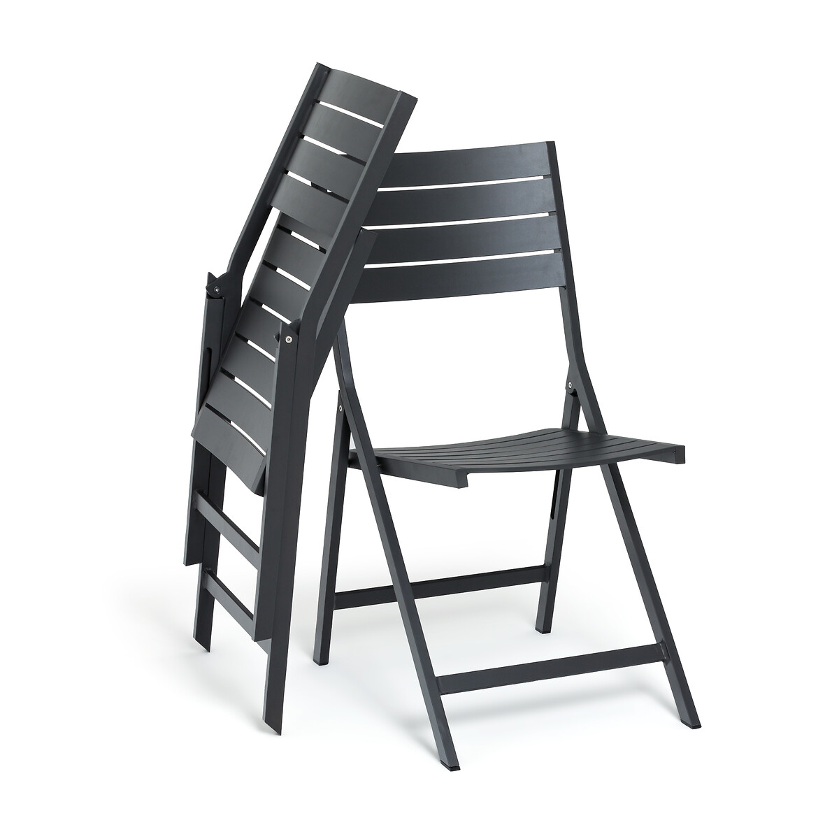 Комплект из 2 стульев из Алюминия Zapy единый размер серый LaRedoute - фото 3