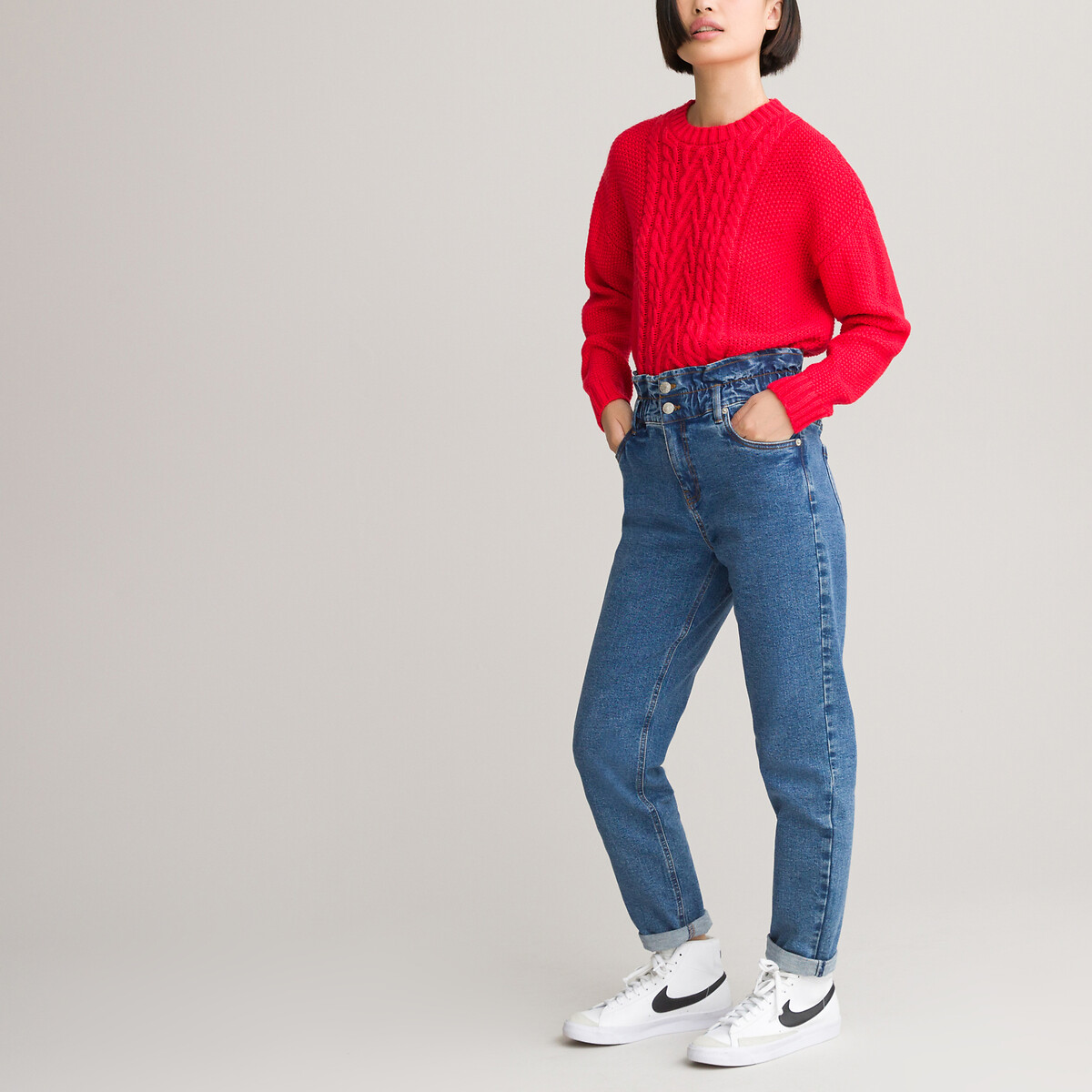 Пуловер LaRedoute С круглым вырезом из плотного трикотажа 10-18 лет 14 лет - 156 см красный, размер 14 лет - 156 см - фото 2