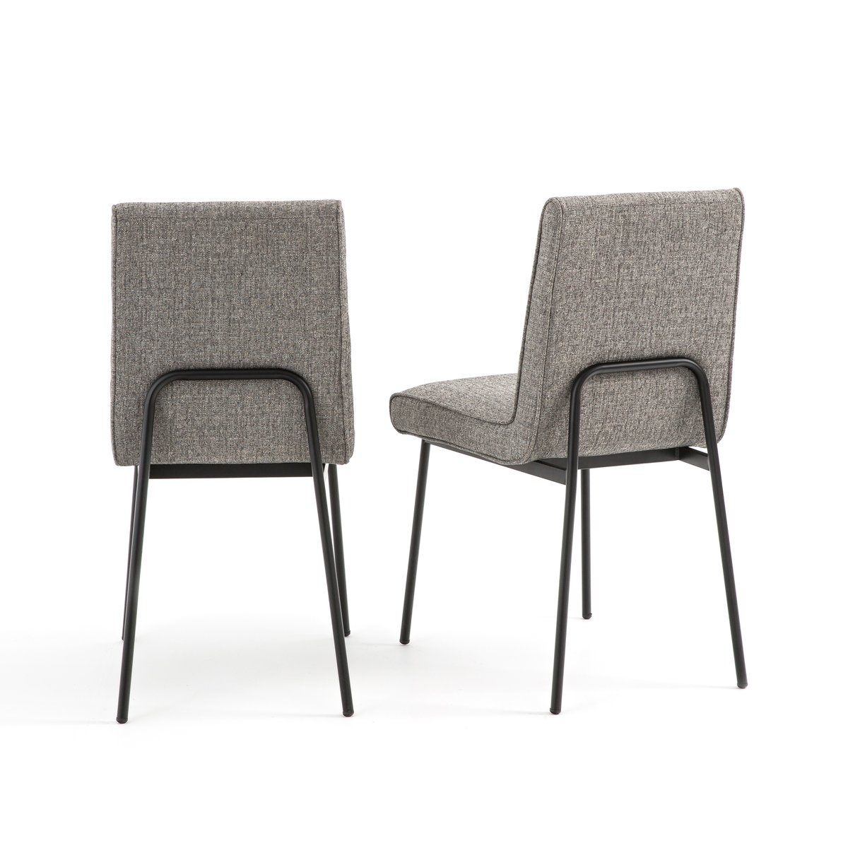 Комплект из  стульев мягких La Redoute Из ткани Rafa единый размер серый - фото 2
