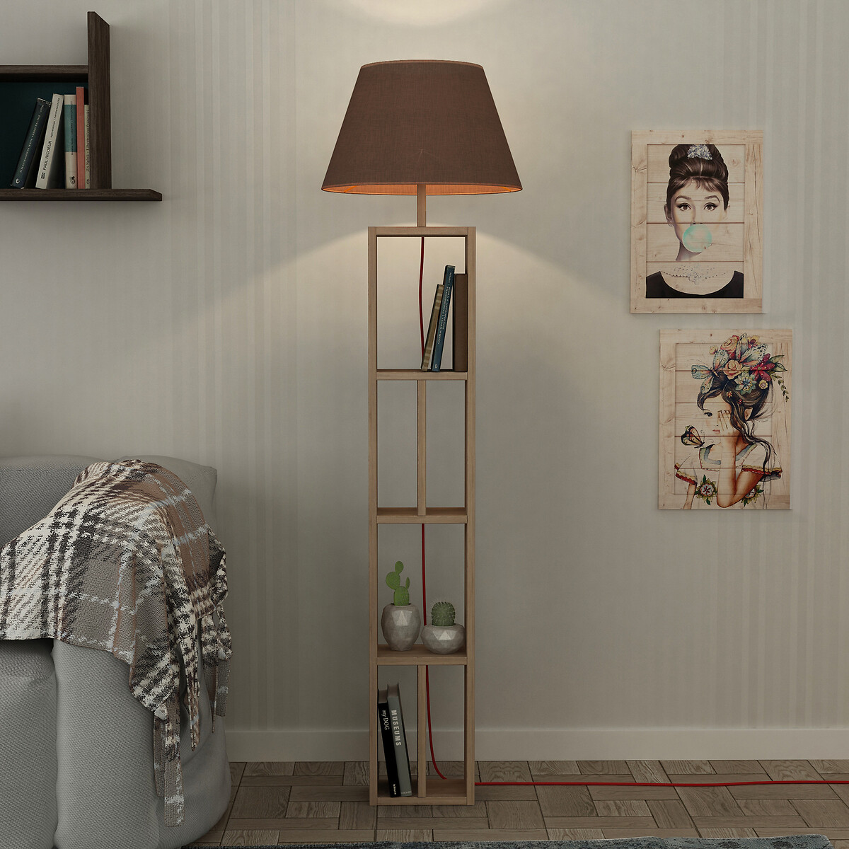 Торшер LaRedoute Торшер GIORNO FLOOR LAMP  единый размер каштановый, фото 2