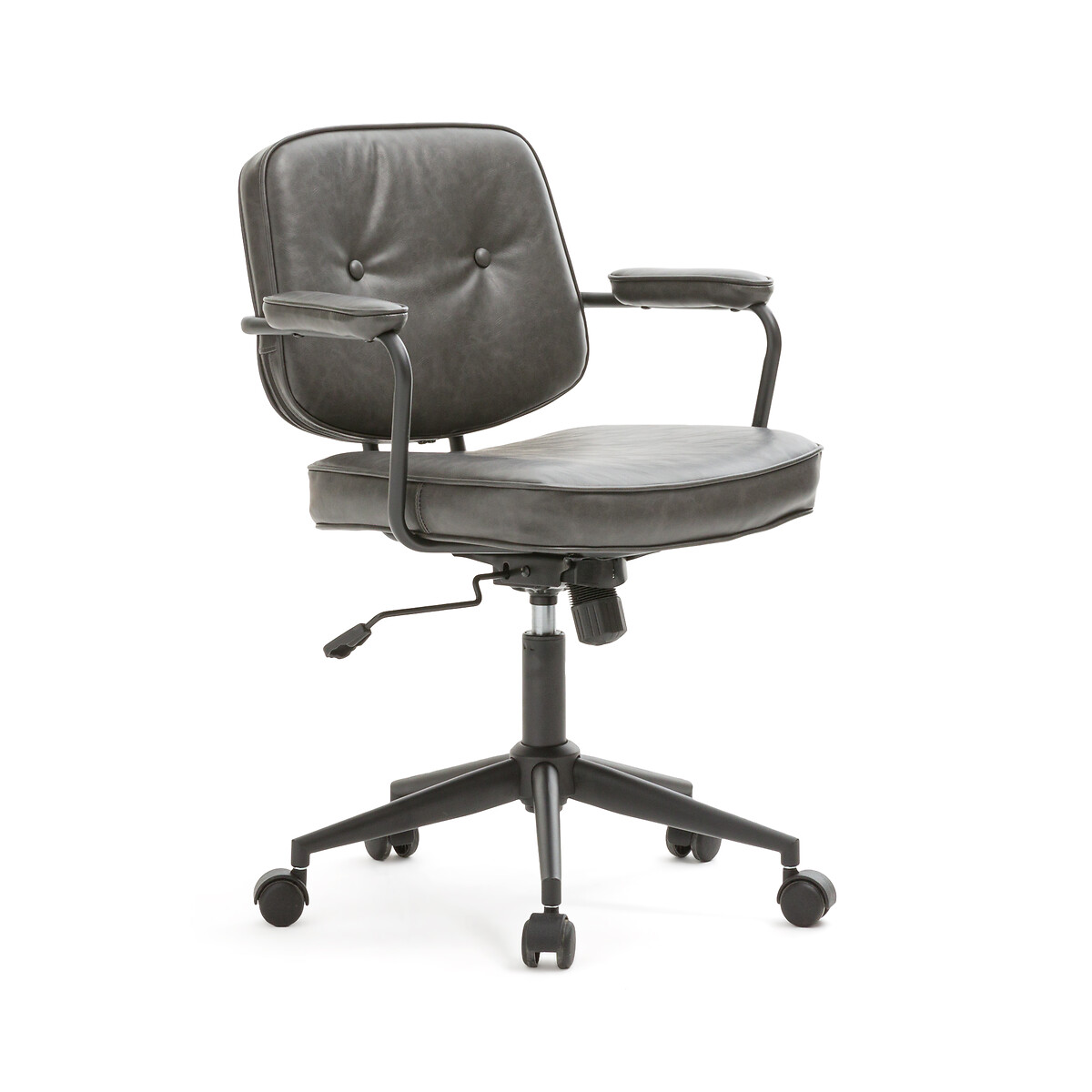 Кресло Офисное винтажное Felipe единый размер серый LaRedoute - фото 1