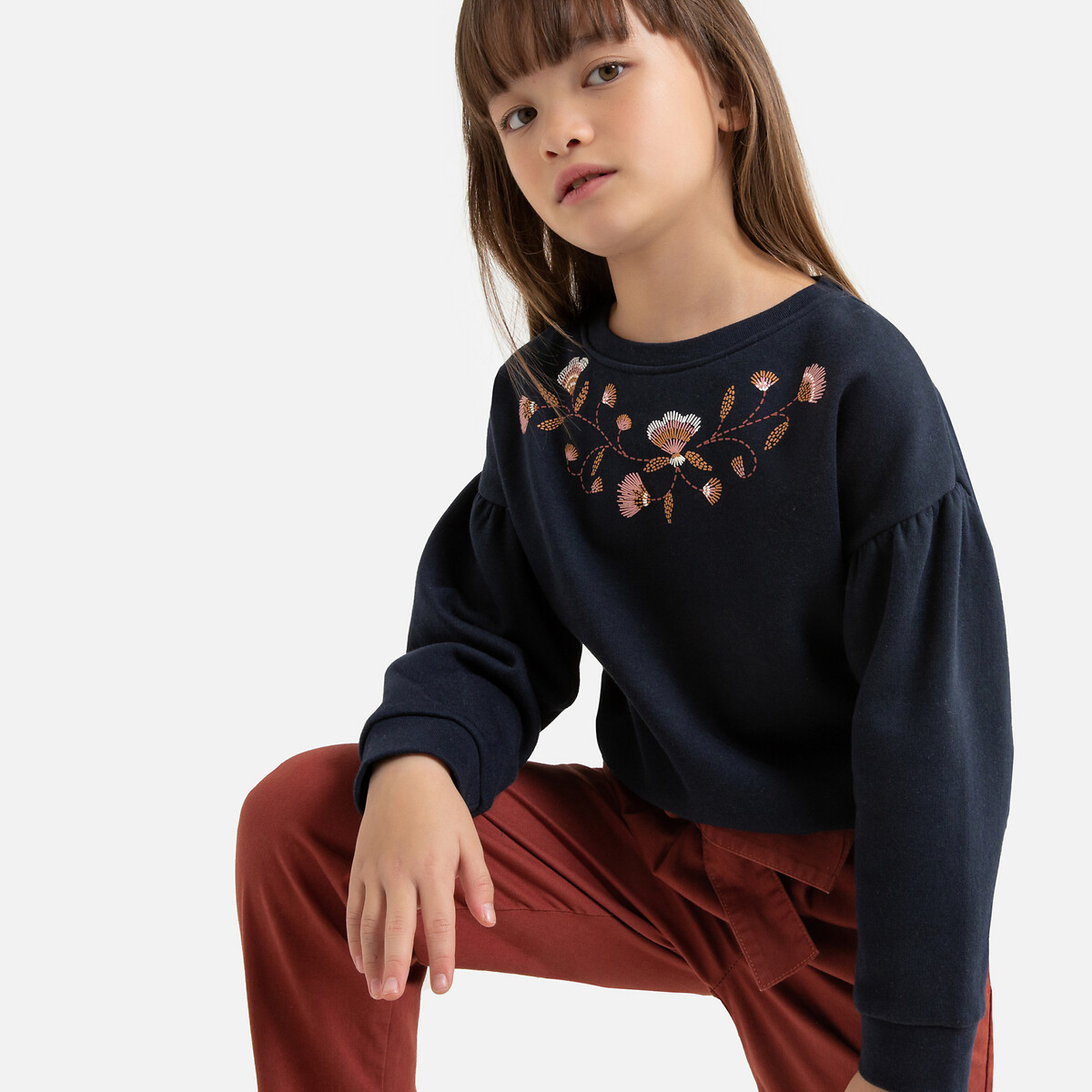 

Свитшот LA REDOUTE COLLECTIONS, Синий, С круглым вырезом и цветочным рисунком 3-14 лет 14 лет - 162 см синий