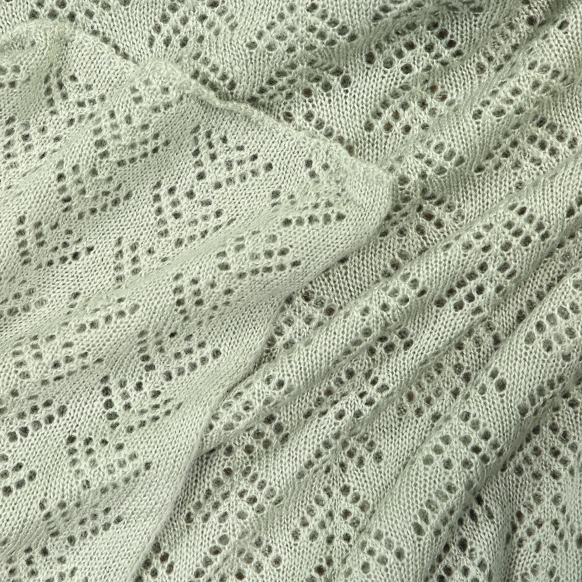 Плед LaRedoute Из ажурного трикотажа Lanara единый размер зеленый - фото 3