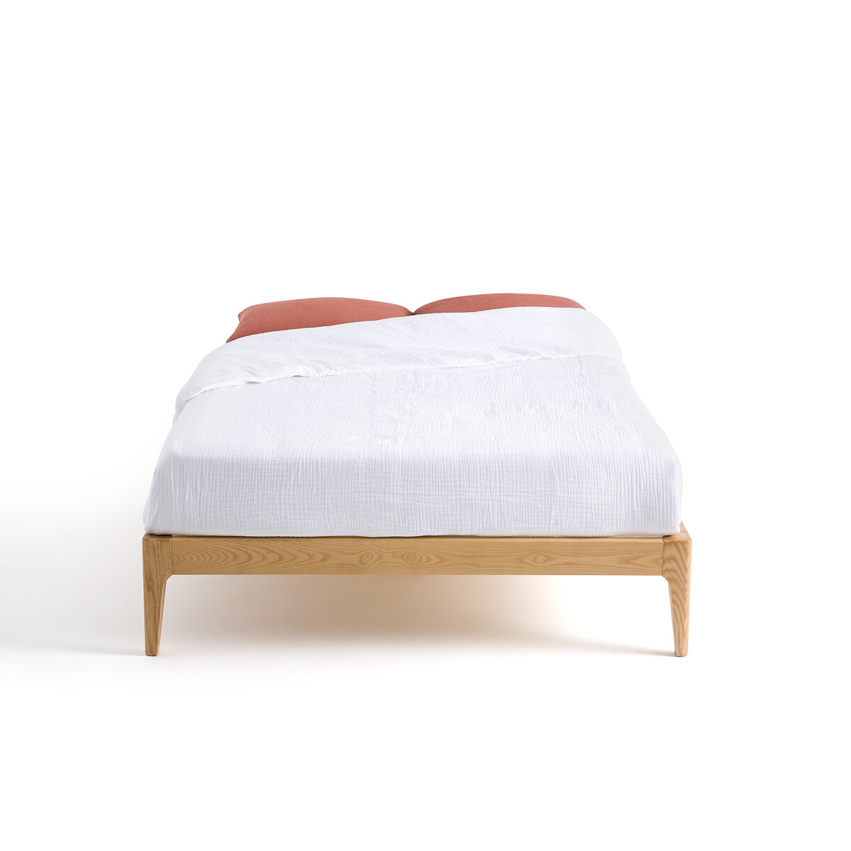 Кровать LA REDOUTE INTERIEURS Из массива ясеня с кроватным основанием Agura 160 x 200 см бежевый, размер 160 x 200 см - фото 2