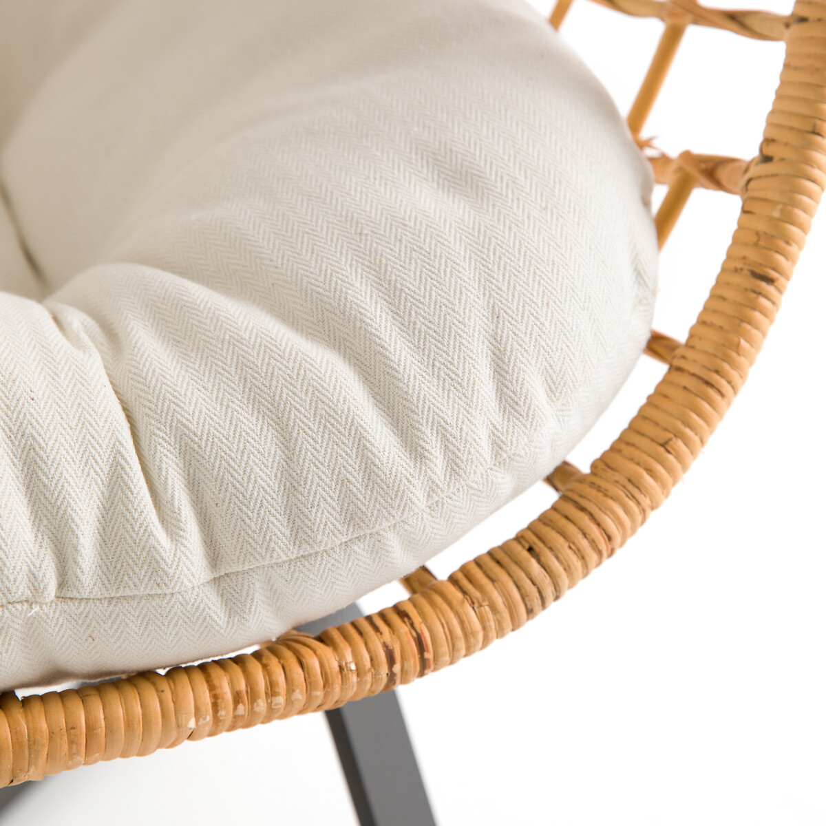 Кресло В форме яйца  подушки из ротанга Finlo единый размер бежевый LaRedoute - фото 5