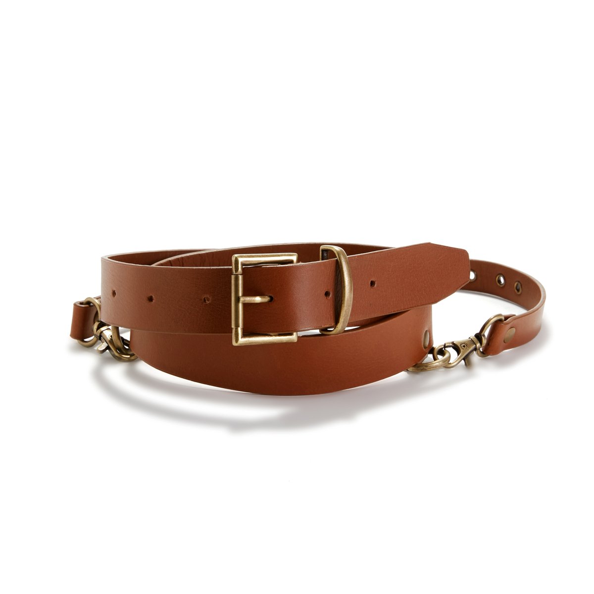 

Ремень La Redoute, Каштановый, Из кожи 90 см каштановый