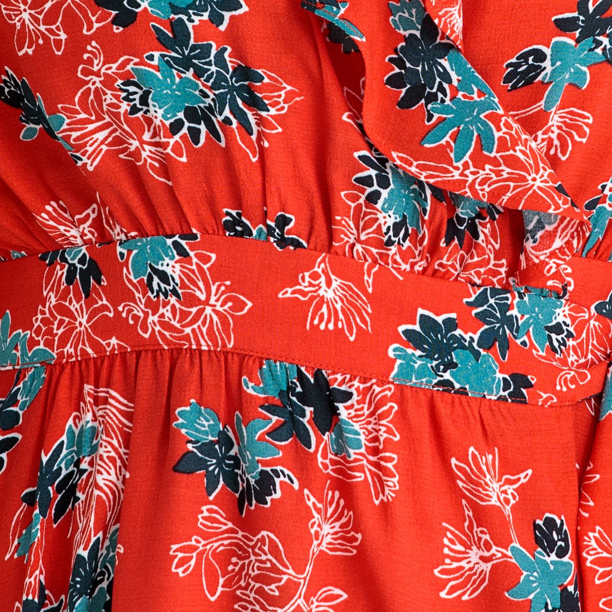 Платье LA BRAND BOUTIQUE COLLECTION С запахом с рисунком LALY LISIA S красный, размер S - фото 4