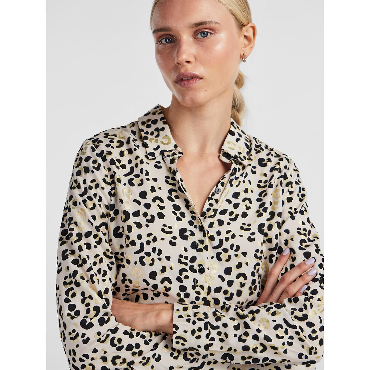 Блузка С длинными рукавами и леопардовым принтом L другие LaRedoute, размер L - фото 3