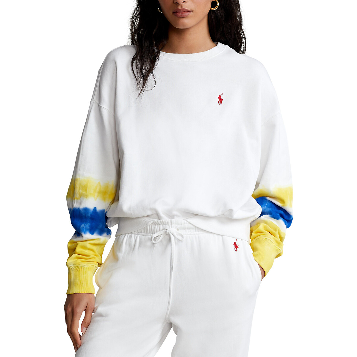 

Свитшот POLO RALPH LAUREN, Разноцветный, Свитшот С круглым вырезом принт тай-энд-дай на рукавах XS разноцветный