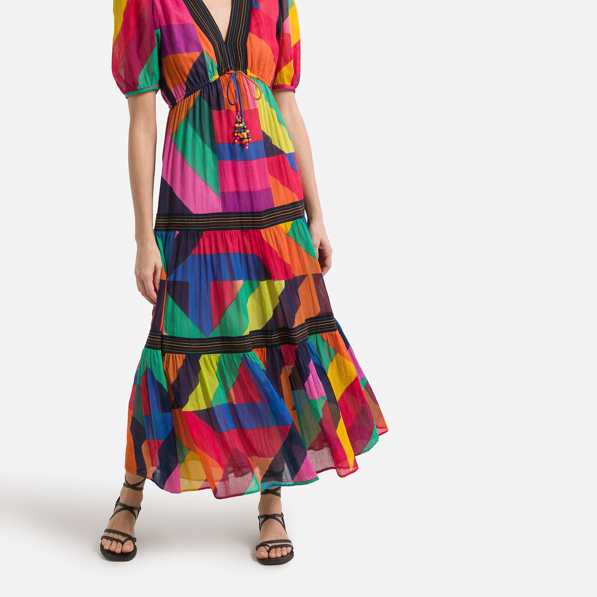 Платье Длинное с короткими рукавами Cairo XL разноцветный LaRedoute, размер XL - фото 2